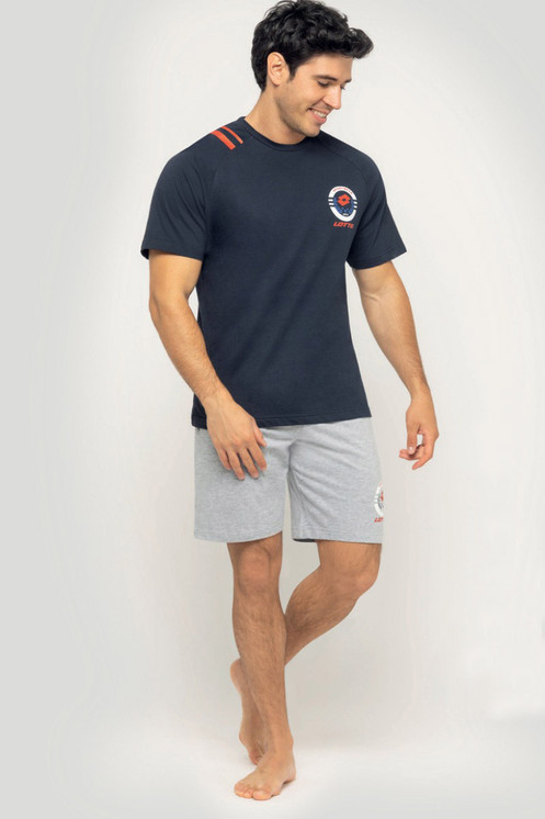 PIGIAMA UOMO MEZZA MANICA IN COTONE ESTIVO LOTTO LP1167