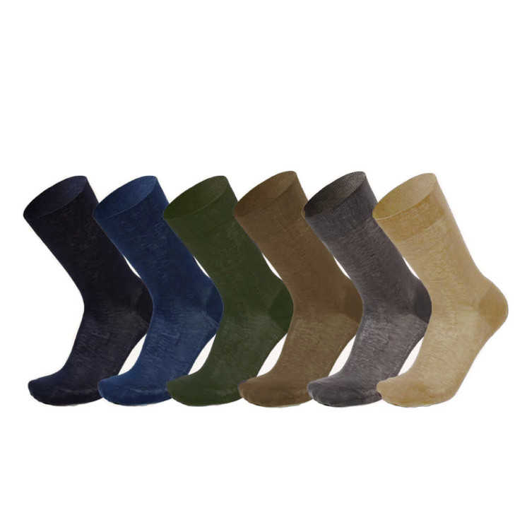 6 Paia Calza Corta Uomo Rasata Rimagliata,Filo di Scozia CHIFFON PUNTO