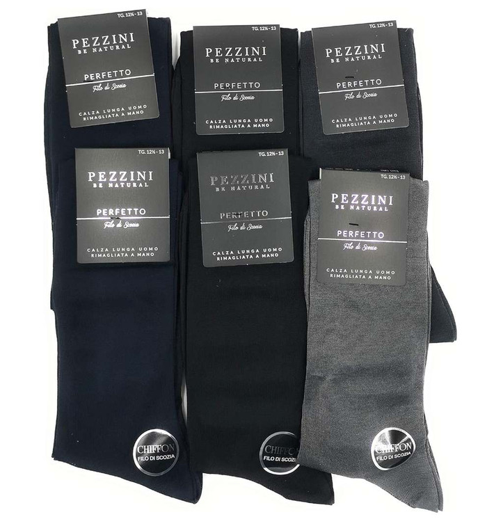 6 PAIA CALZA UOMO LUNGA FILO DI SCOZIA UGB PERFETTO PEZZINI