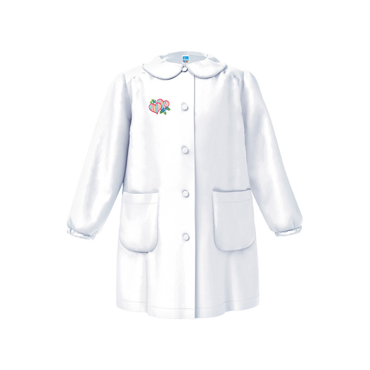 Grembiule Asilo Bambina con bottoni e ricamo 33GR4033 SIGGI