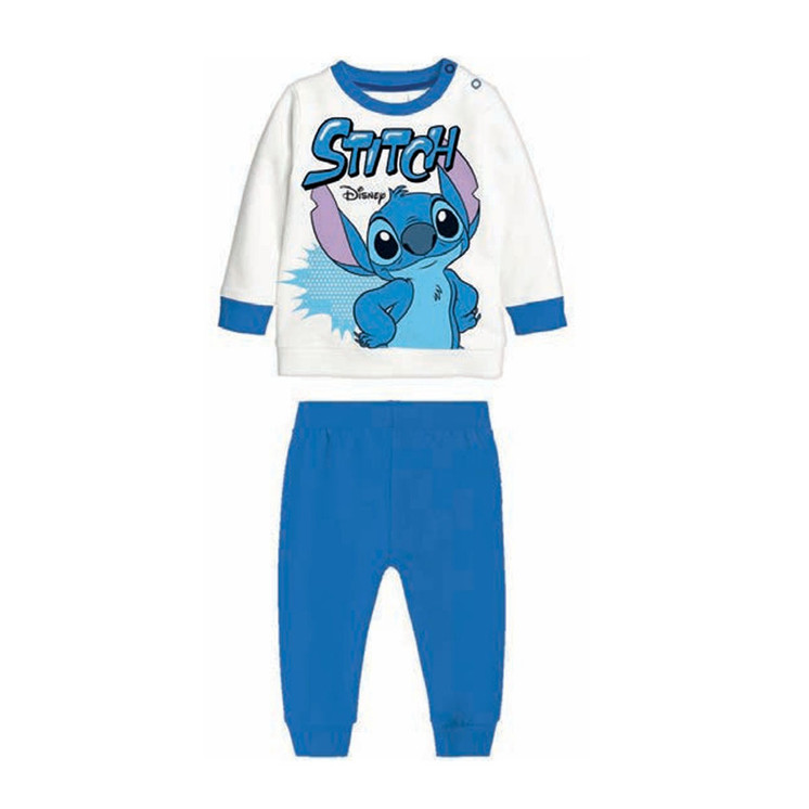 Pigiama neonato serafino lungo in cotone interlock DY32A6383 STITCH CARTOON