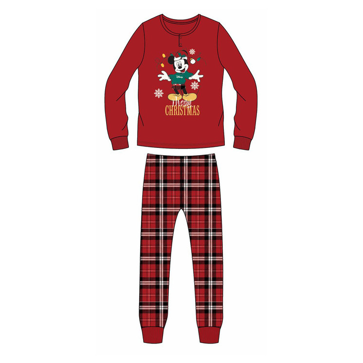 Pigiama Uomo Natale Mickey Mouse Christmas SABOR cotone Interlock