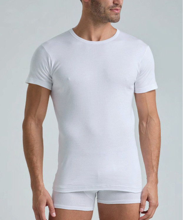 Maglia mezza manica uomo girocollo in cotone interlock Lotto LT1210