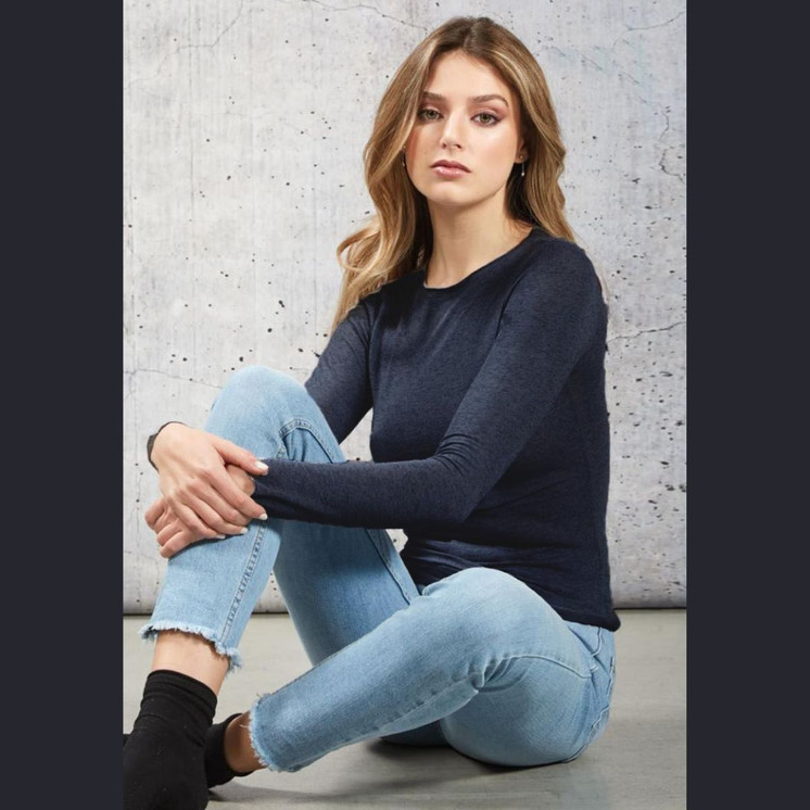 Maglia donna  Invernale in Cashmere Scollo Giro Manica Lunga MYSUBLYME 1412