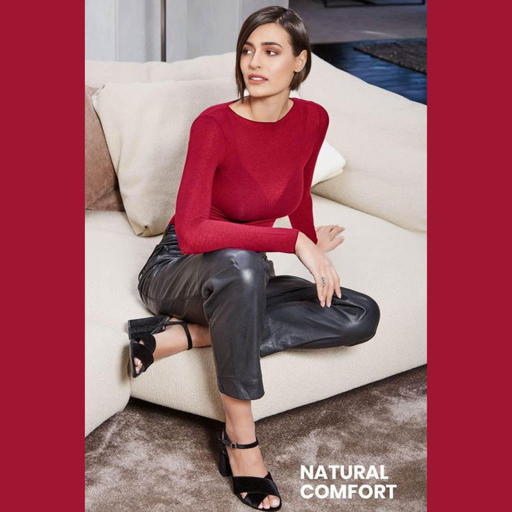 Maglia donna  Invernale in Cashmere Scollo Giro Manica Lunga MYSUBLYME 1412