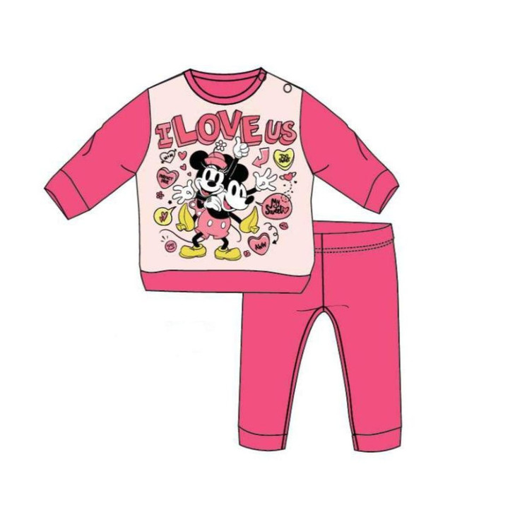Pigiama neonata lungo in cotone estivo con stampa Minnie 4248