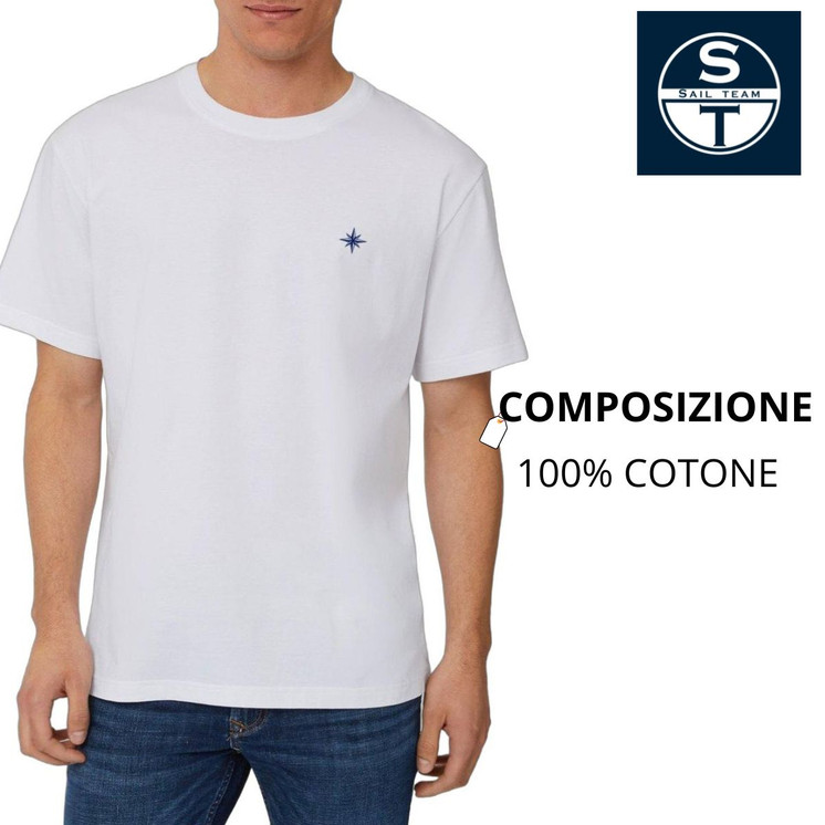 Shirt Uomo Mezza Manica in 100% Cotone Ischia Sail Team  - Made in Italy