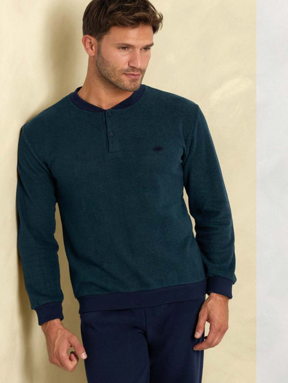 Pigiama Uomo Invernale GP2079 Manica Lunga in Punto Milano GRANCHIO