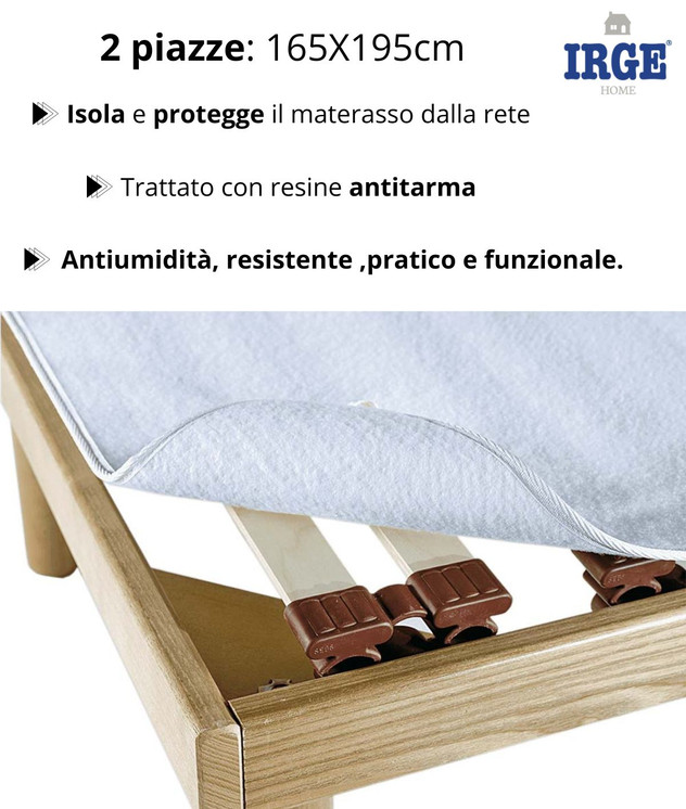 Irge Coprirete Matrimoniale fibra di poliestere trapuntato 2 piazze made in Italy