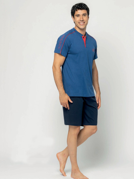 Pigiama Uomo Estivo Corto in Cotone LP1197 LOTTO – Fresco e Comodo