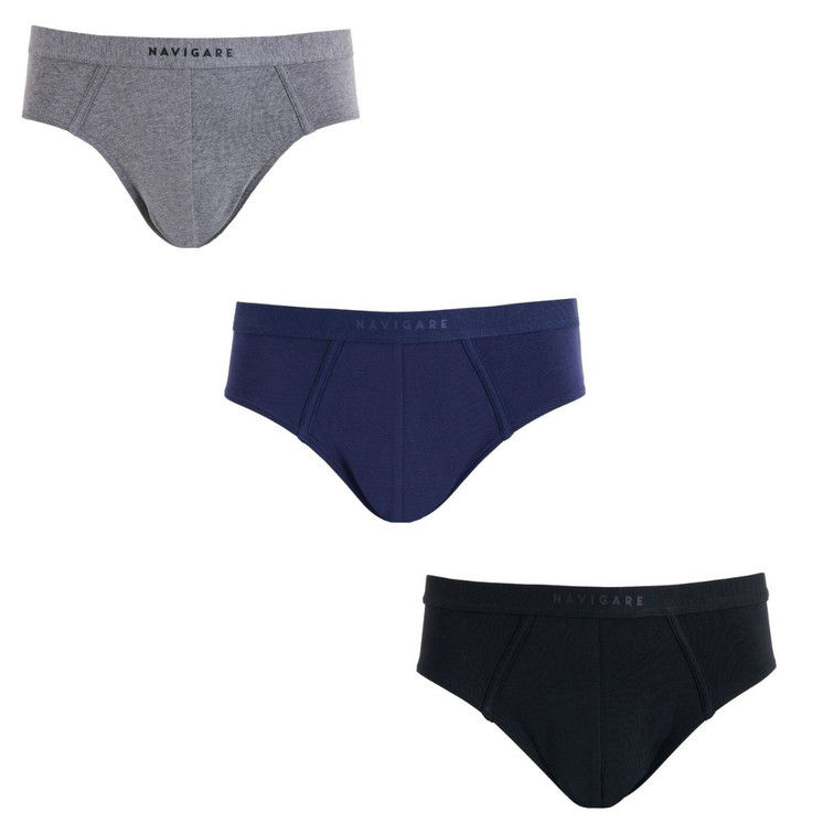 3 pezzi Slip uomo in cotone elasticizzato 100T NAVIGARE