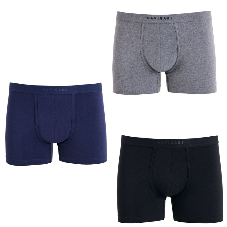 3 pezzi Boxer uomo in cotone elasticizzato 101T NAVIGARE