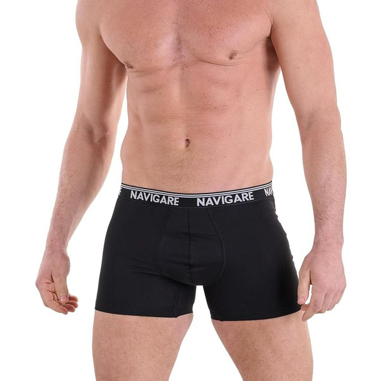4 Boxer uomo in cotone elasticizzato elastico esterno 573EB TG.8/10 NAVIGARE