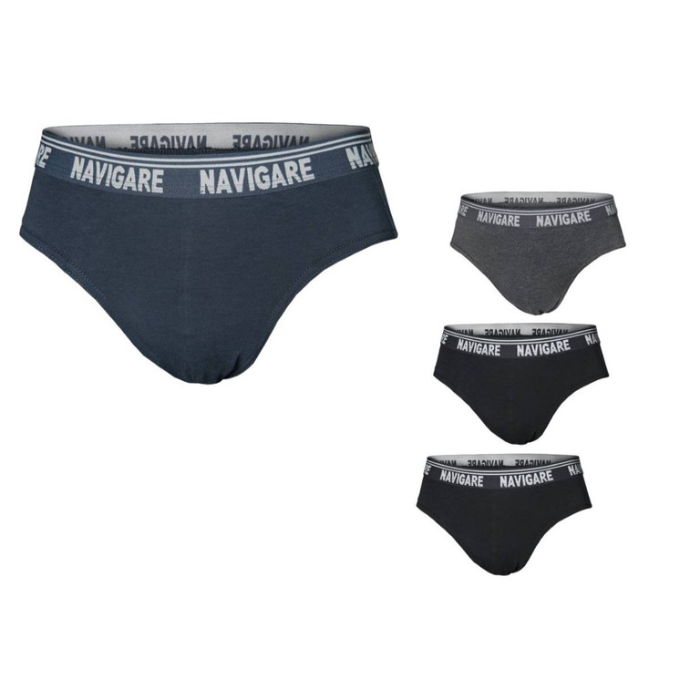 Navigare (4 pezzi) Slip uomo Taglie forti in cotone elasticizzato 574EB