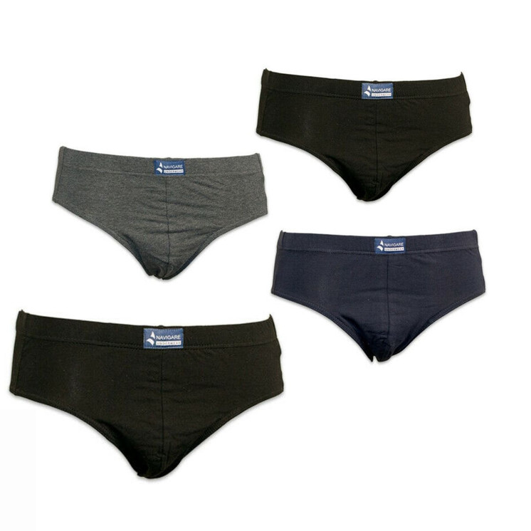 4 Slip uomo in cotone elasticizzato elastico interno 574B TG.8/10 NAVIGARE