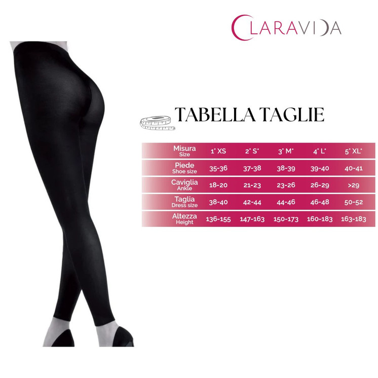 Claravida Pantacollant preventivo Compressione Graduata 100 Denari 14-16 mmHg