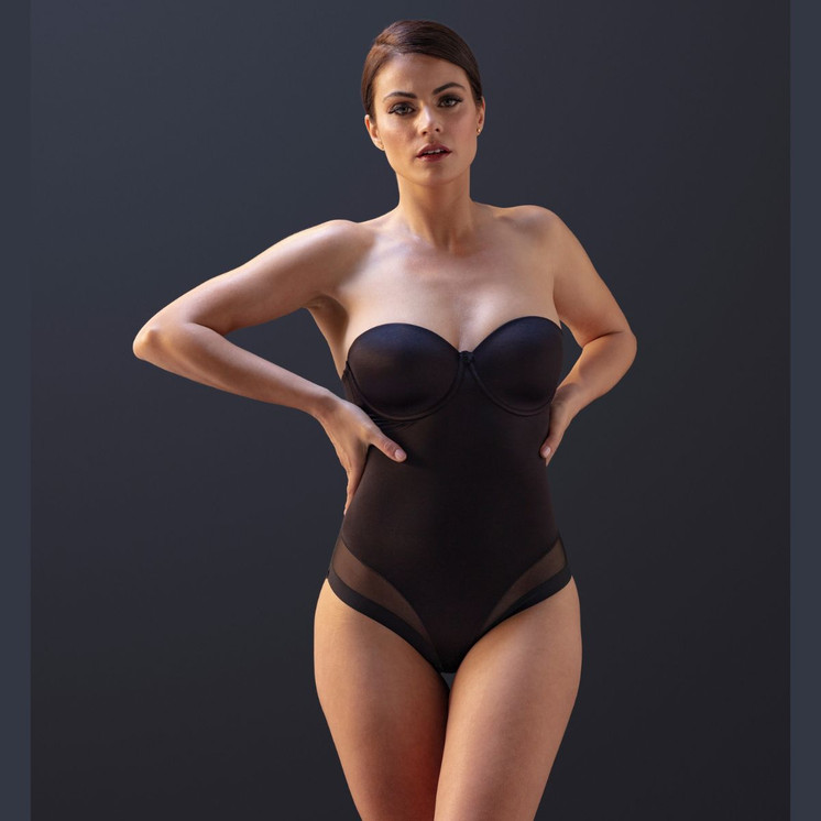 SELENE Body Donna  con Ferretto Senza Spalline e Coppe Modellanti Miranda