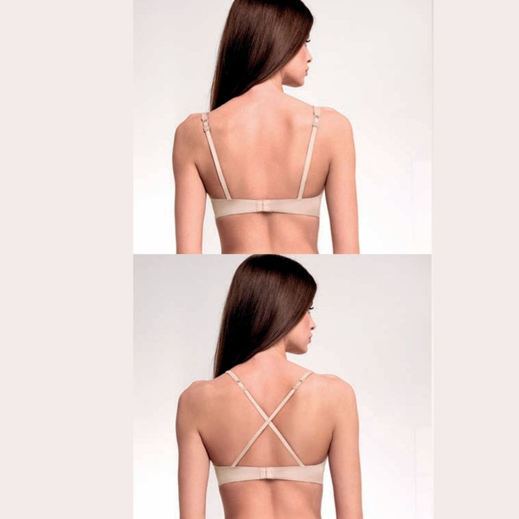 LORMAR Reggiseno Triangolo Imbottito Shine 01430 - Serie Ultrashine in Microfibra Lucida