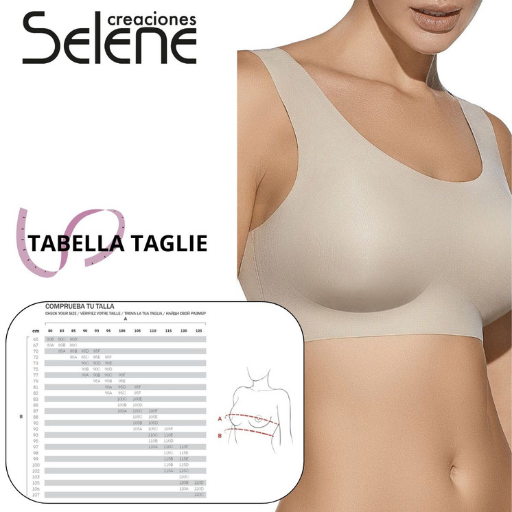 SELENE Reggiseno Senza Cuciture Taglio Laser con Coppe Removibili  Olivia