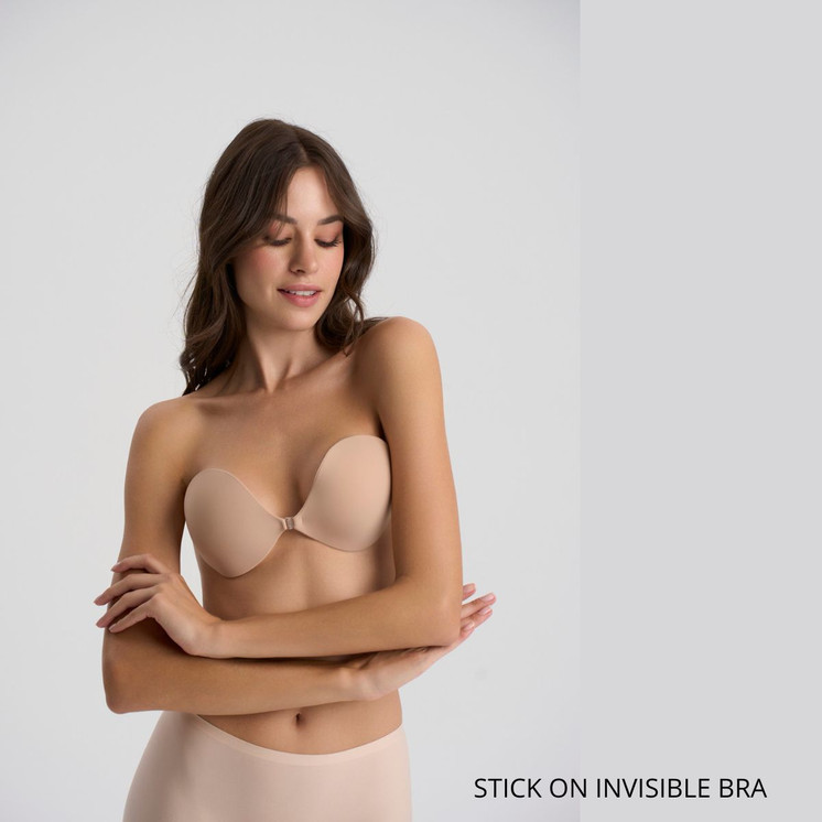 Coppe Adesive Nude Intimates - Reggiseno Senza Spalline con Clip Frontale