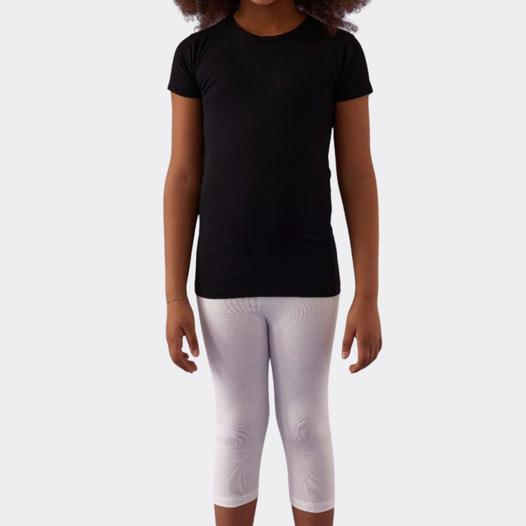 T-Shirt Girocollo Bambina  Mezza Manica in Cotone Elasticizzato Jadea 284