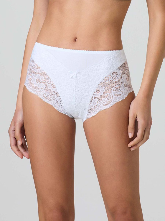 Jadea (6 Pezzi) Slip Donna Vita Alta effetto Pancerina in Pizzo e Cotone Modal 792