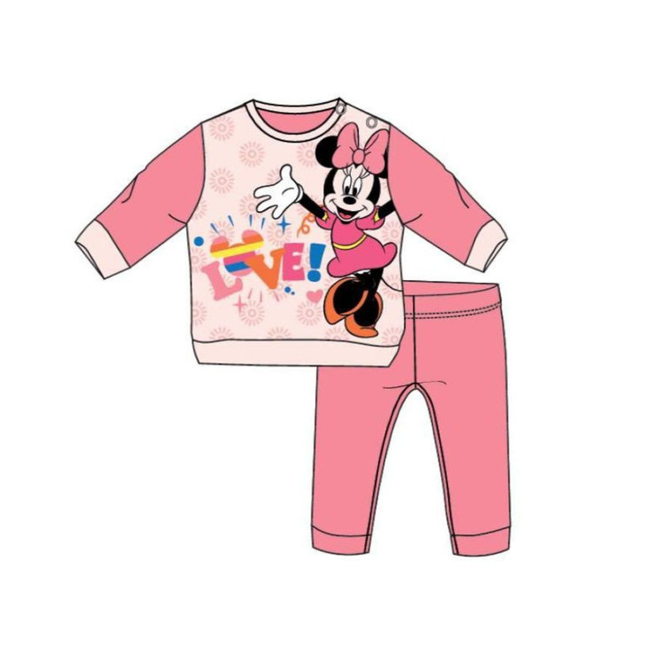 Pigiama neonata lungo in cotone estivo con stampa Minnie 4250