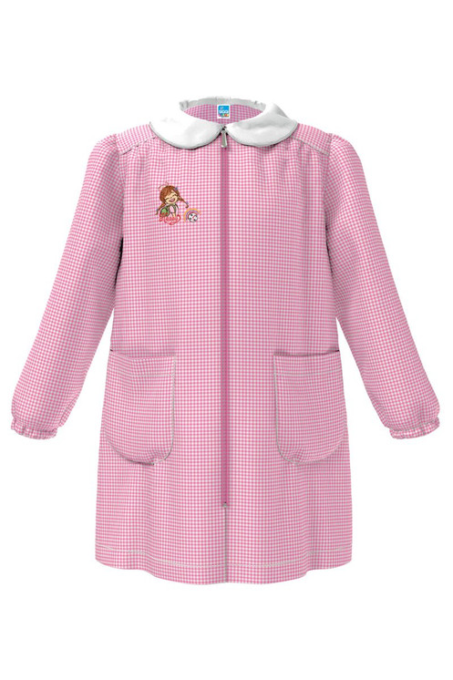 Grembiule bambina asilo con zip e ricamo 33GR4177 SIGGI