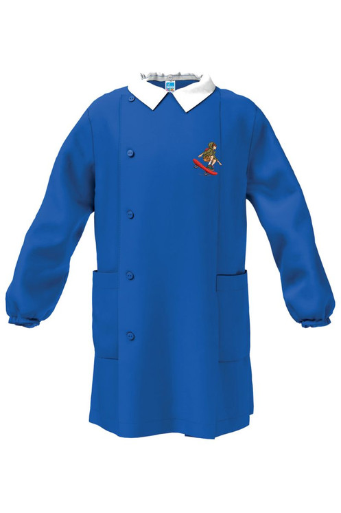 Grembiule bambino elementare con bottoni e ricamo 47GR4255 SIGGI