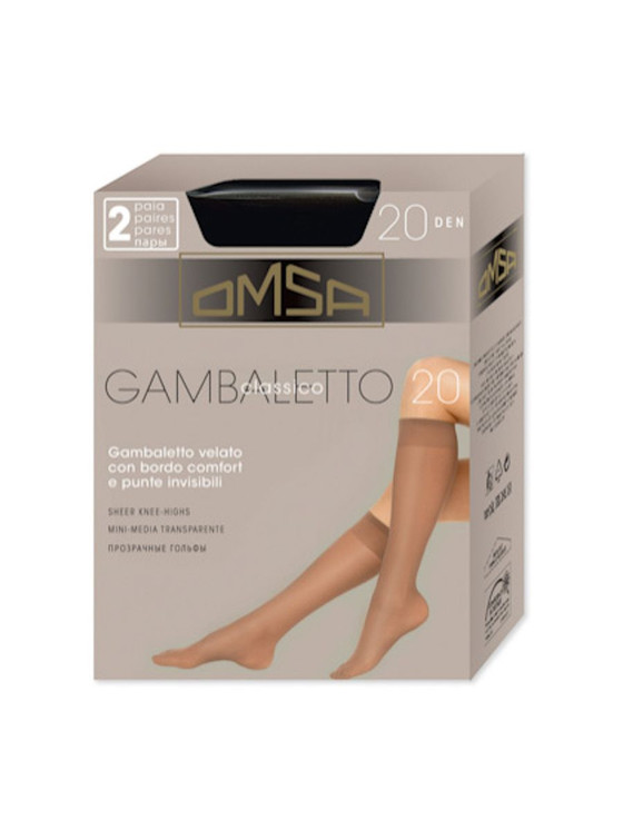 Gambaletto Classico 20den velato punte invisibili Omsa Golden Lady