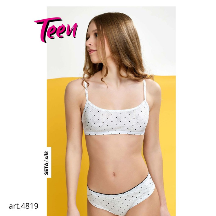 Coordinato ragazza brassiere+slip in cotone M4819 JADEA