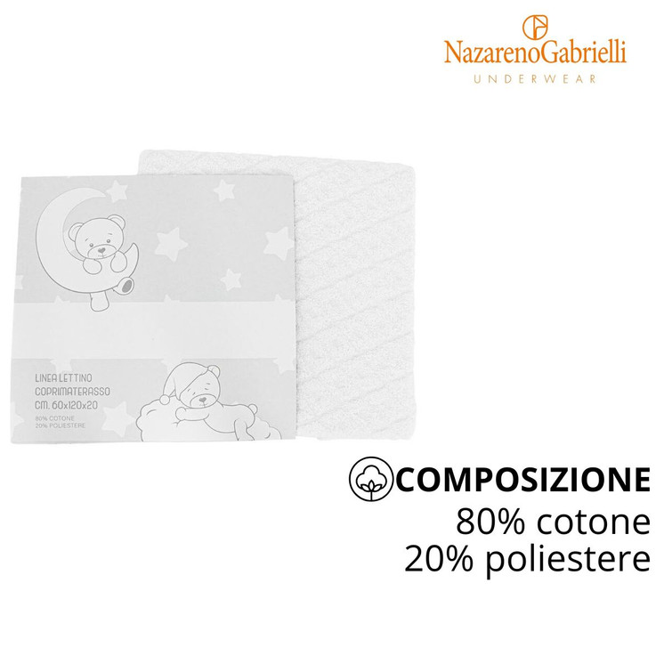 Coprimaterasso per Lettino 60x120x20cm NG664 NAZARENO GABRIELLI