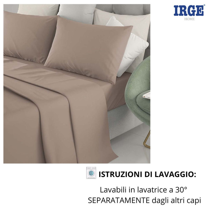Lenzuola tinta unita 1 piazza e mezza Made in Italy Marta IRGE