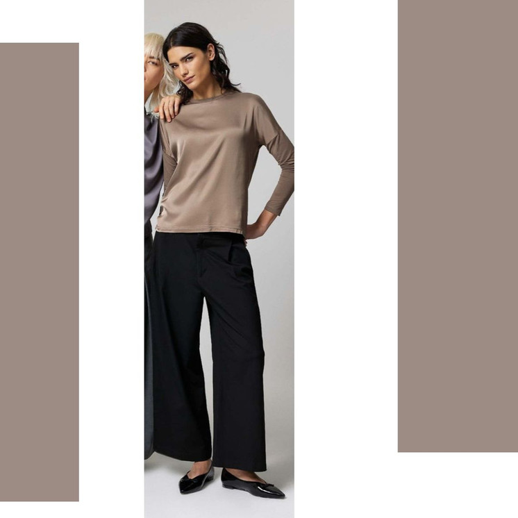 Maglia donna a manica lunga morbido mix di cotone e viscosa 4858 JADEA