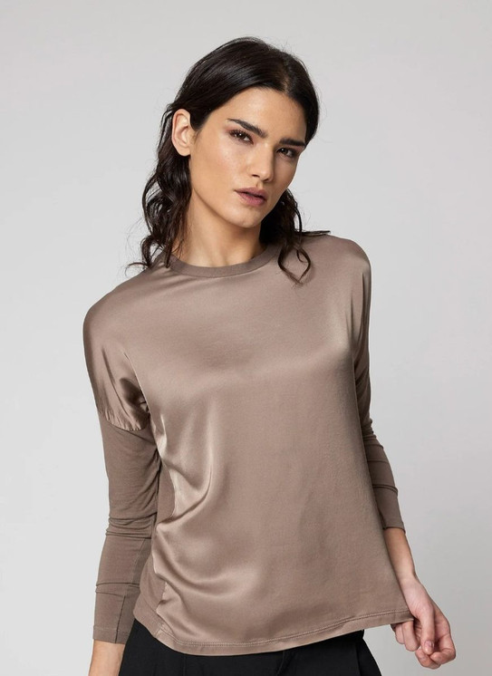 Maglia donna a manica lunga morbido mix di cotone e viscosa 4858 JADEA