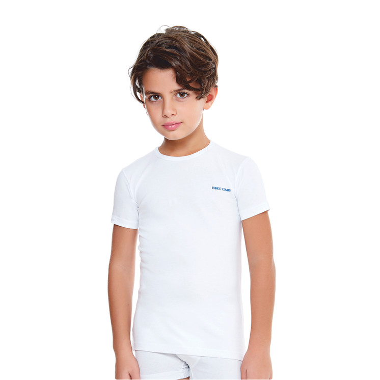 3 Pezzi Maglia Bambino in Cotone Leggero Mezza Manica Enrico Coveri ET4000