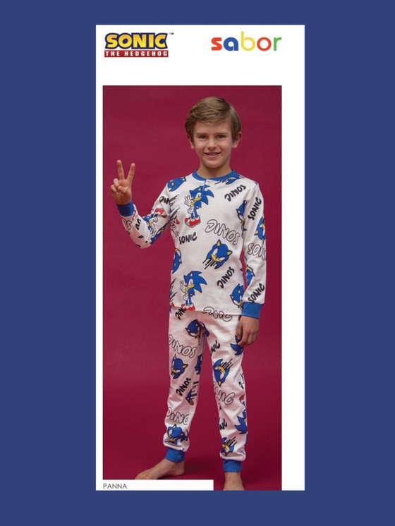 Pigiama bambino lungo in cotone invernale SONIC 4717