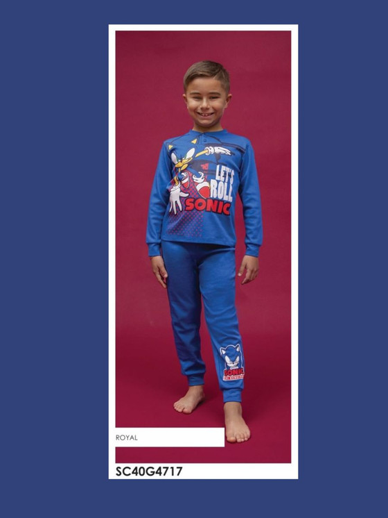 Pigiama bambino lungo in cotone invernale SONIC 4717