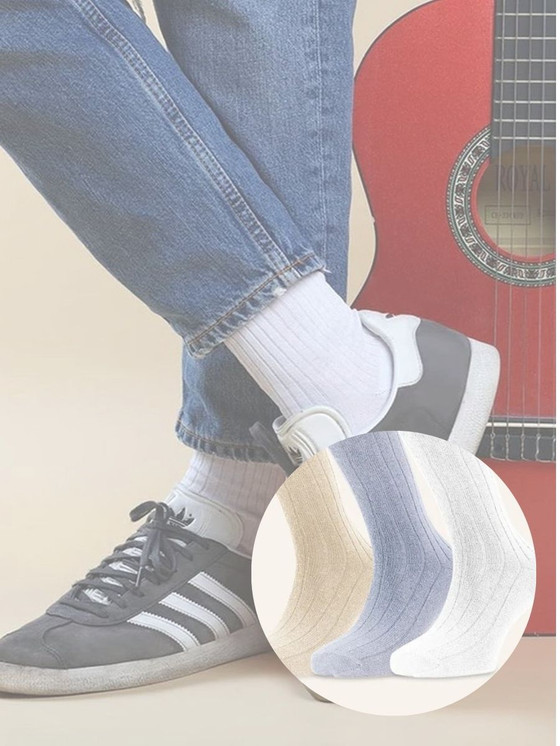 6 Paia Calza Sanital Lunga Misto Lana Uomo Prisco Made in Italy