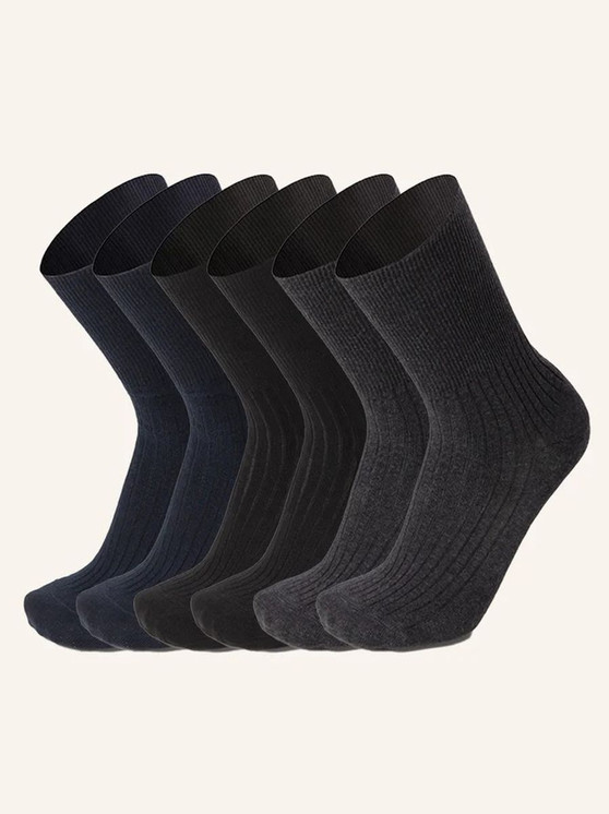 6 Paia Calza Sanital Corta Misto Lana Uomo Prisco Made in Italy