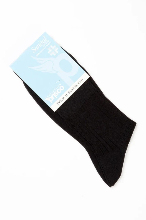 6 Paia Calza Sanital Lunga Cotone Uomo Prisco Made in Italy
