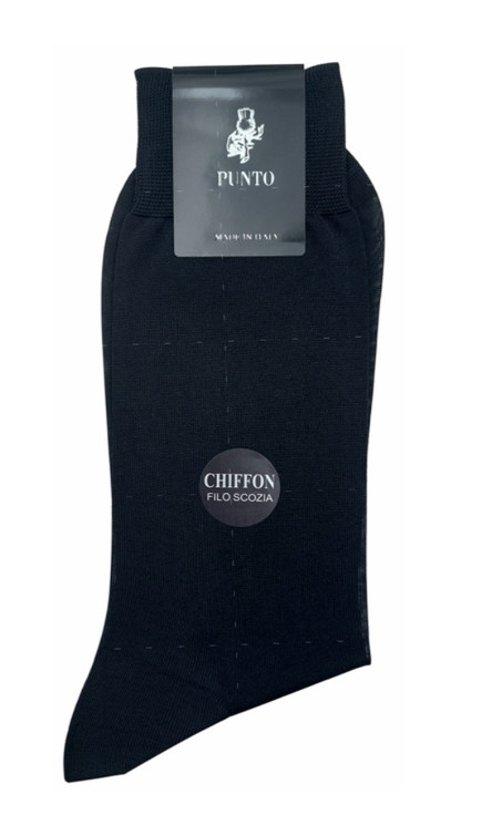 6 Paia calze Chiffon lunghe in filo di Scozia Uomo PUNTO Made in Italy