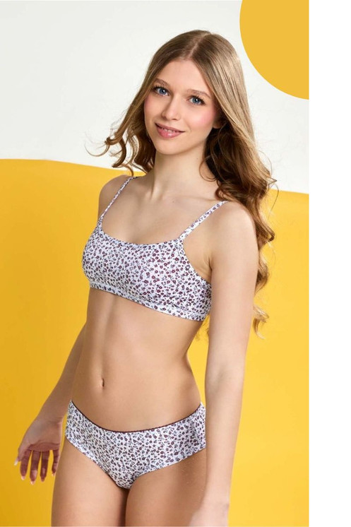 Coordinato bambina brassiere+slip in cotone 4822 Jadea