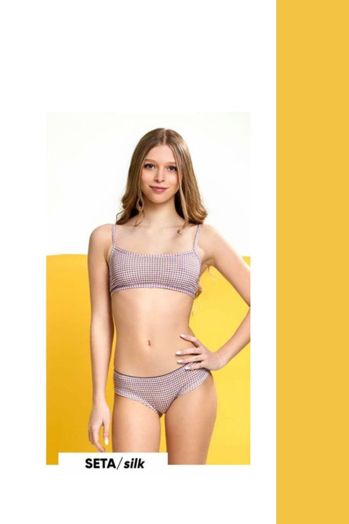 Coordinato bambina brassiere+slip in cotone 4822 Jadea