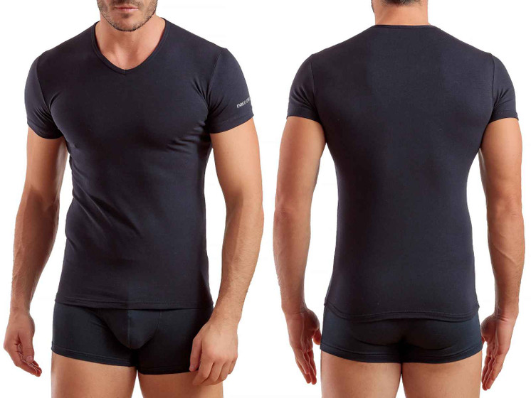 3 Maglie Scollo a punta  Uomo in Cotone Elasticizzato Enrico Coveri ET1001