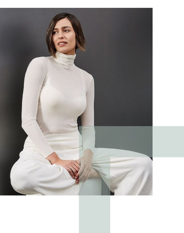 Dolcevita donna manica lunga in modal e cashmere 4315 MYSUBLYME