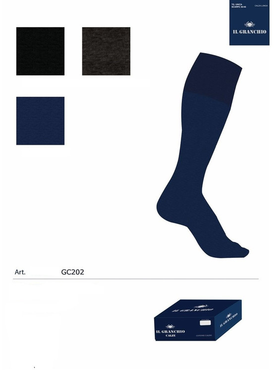 6 paia Calza Lunga Uomo in caldo cotone GC202 Il Granchio
