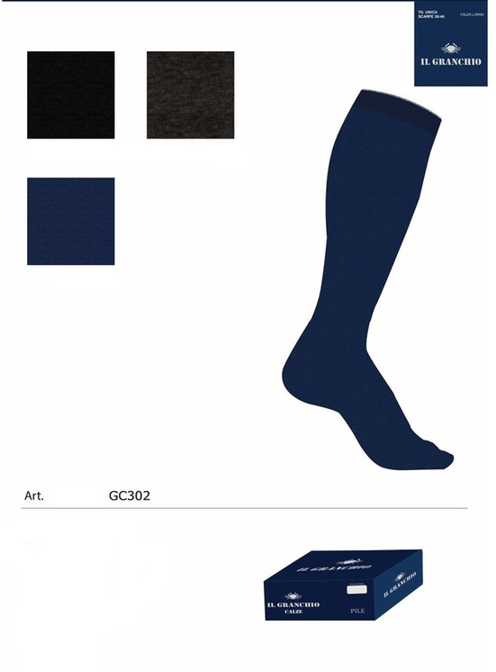 6 paia Calza Lunga Uomo in morbido pile GC302 Il Granchio