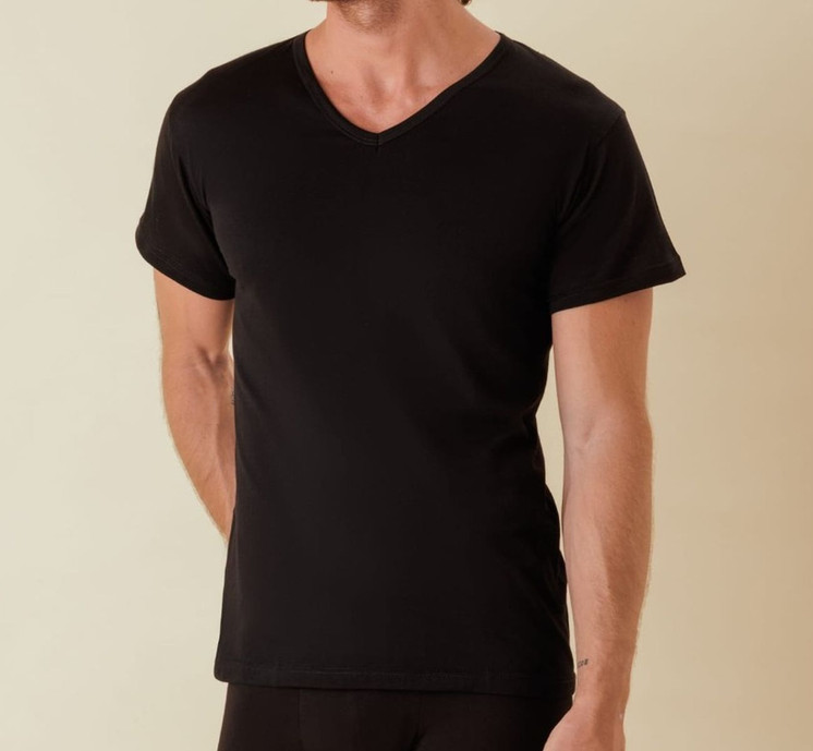Maglia Uomo Mezza Manica scollo a V in Cotone Interlock 642 ESSE SPERONI
