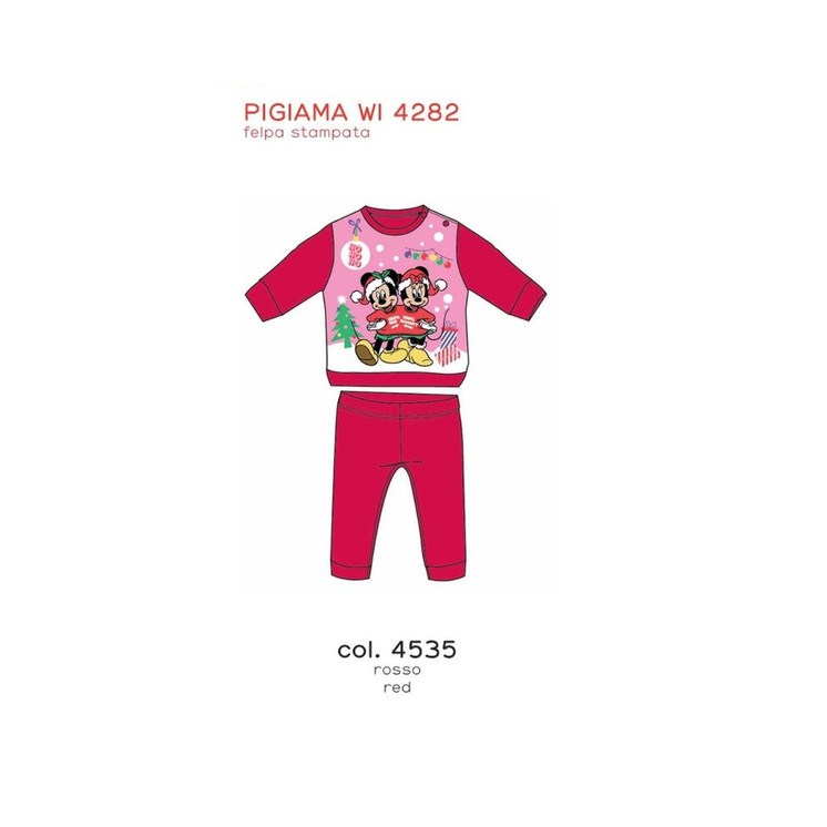 Pigiama Natalizio neonato/a in cotone felpato WI 4282 ELLEPI